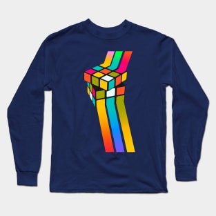 Colorful Rubiks Cube Art Long Sleeve T-Shirt